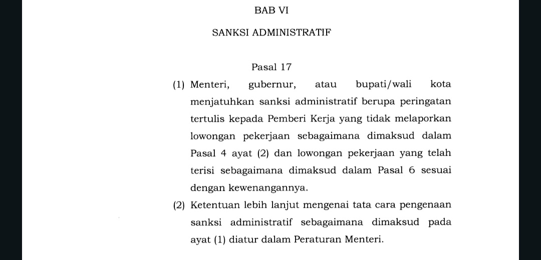anak_legal's tweet photo. Nambah deh kerjaan HR/Recruiter, kalau g lapor ada sanksi administratif nya. Udh terbit belum ya Permen nya? https://t.co/ZW91WcYeDW