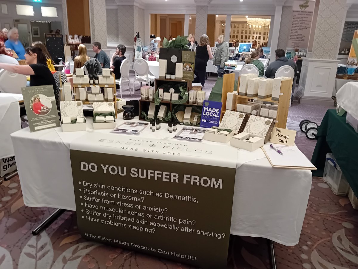 Delighted to be here in the Slieve Russell Hotel at the Craft &amp; Gift Fair opened from 12 to 5pm. Come along and see the wonderful array of handmade crafts and products.  #eskerfields #louthchat  #slieverussellhotel #supportsmallbusiness