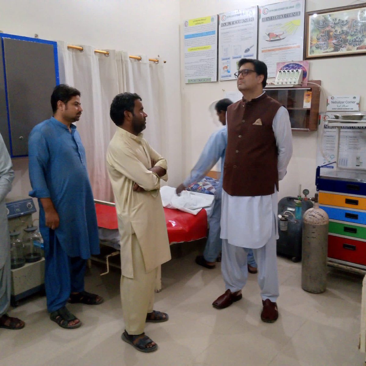 Mr. Javaid Ahmed Kumbhar, Deputy Commissioner Larkano has visited  RHC Center  Badah Taluka Dokri for inspection of availability of facilities i.e. Building condition, medical waste disposal, cleanliness etc.