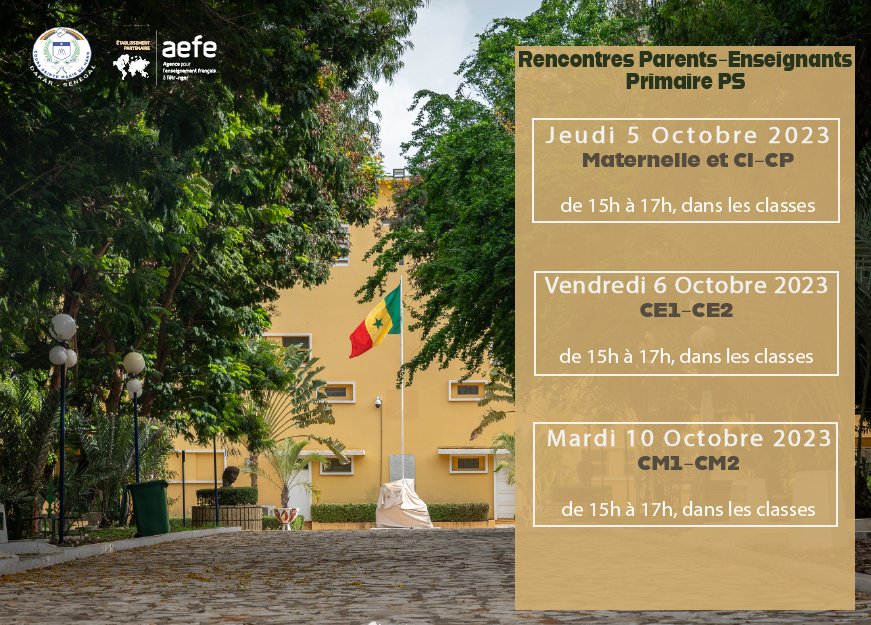 Programme rencontres parents-enseignants, Primaire Programme Sénégalais
