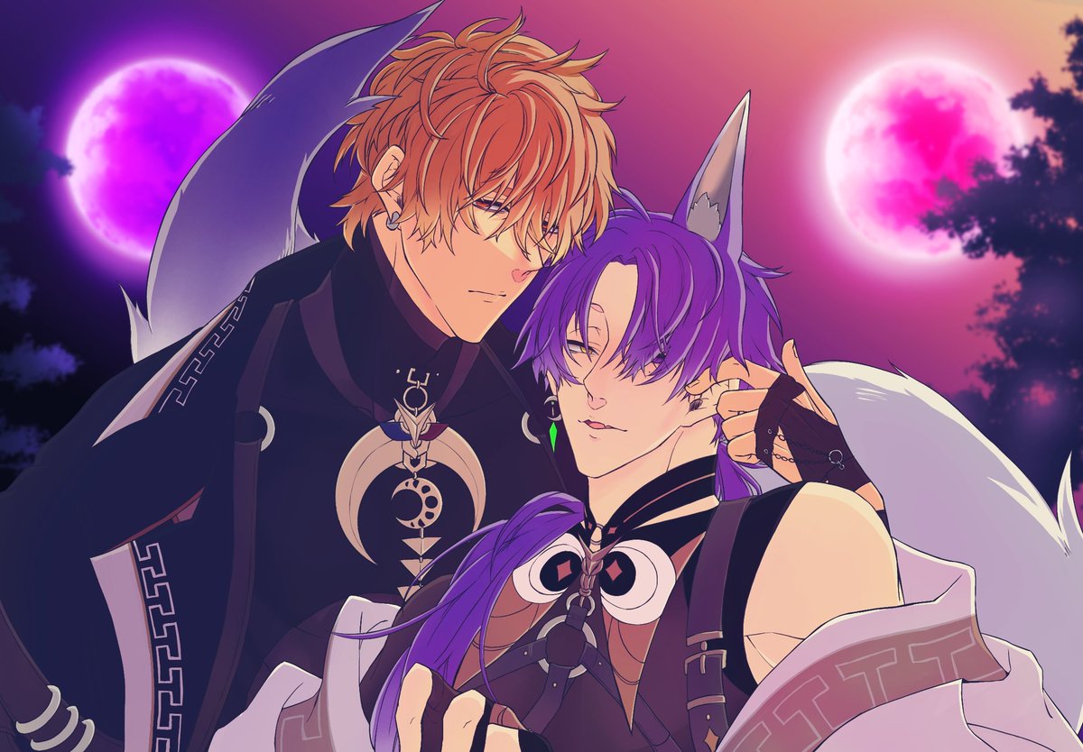 双月復刻ありがとう…やっと描けました ˙ᵕ˙