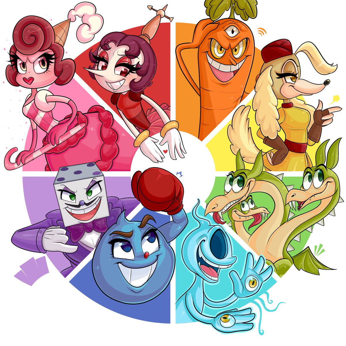 faeriebottle's tweet photo. I didn't have time to do any new anniversary art, so here's some of my older #Cuphead art I enjoyed doing in the past! 👿
#cupheadanniversary 
#renewthecupheadshow https://t.co/vrzeKcfX9u