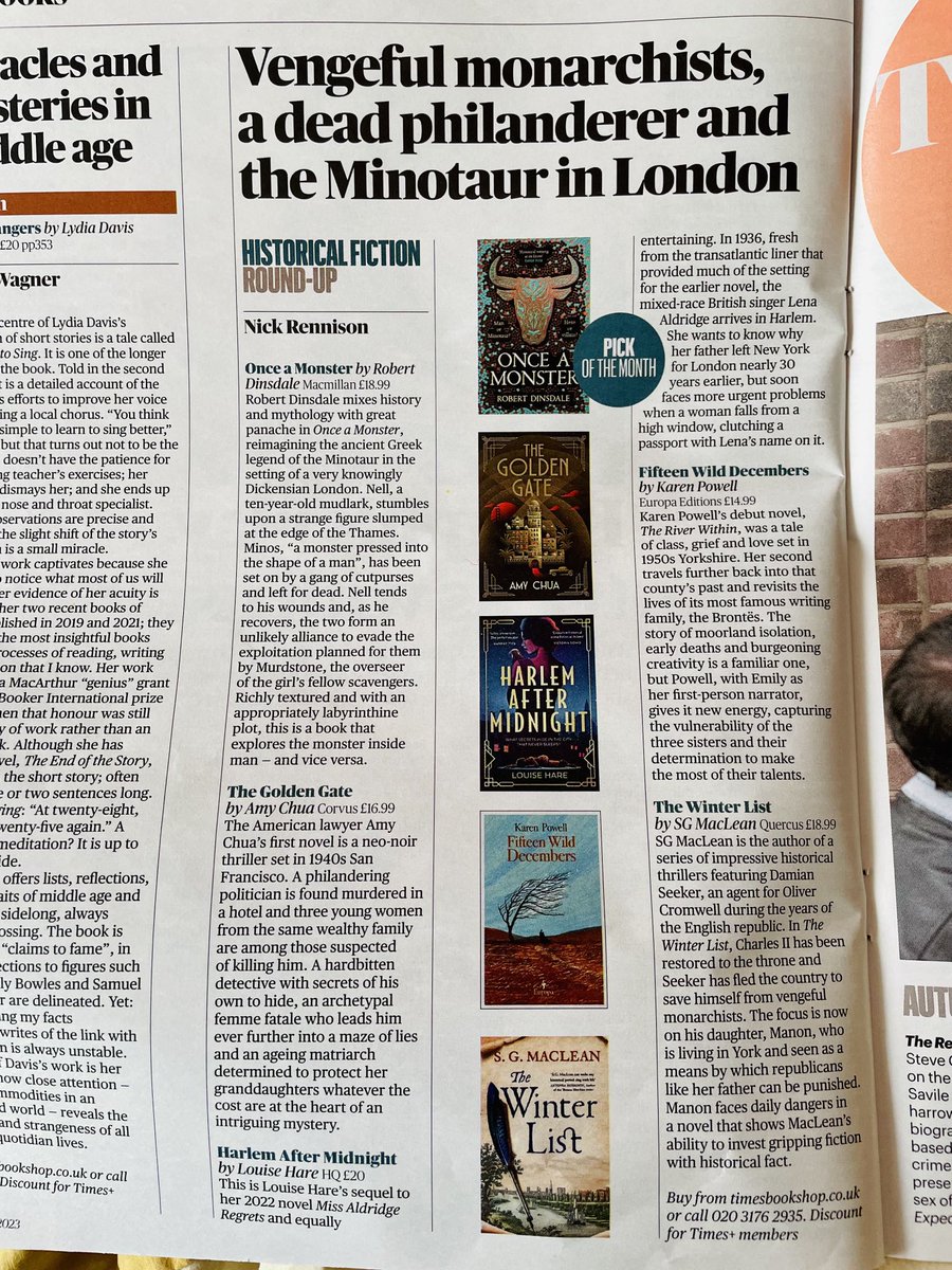 Agent Armstrong (@susanw1f) on Twitter photo Last week’s Pick of the Month in <a href="/timesculture/">Times Culture</a> ONCE A MONSTER sounds soo good. Congrats <a href="/Robert_Dinsdale/">Robert Dinsdale</a> ✨ Last week’s Pick of the Month in <a href="/timesculture/">Times Culture</a> ONCE A MONSTER sounds soo good. Congrats <a href="/Robert_Dinsdale/">Robert Dinsdale</a> ✨