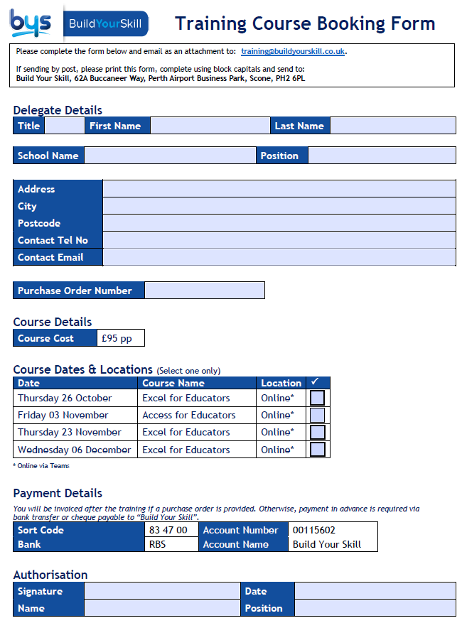 buildyourskill's tweet image. Hope you&apos;re all having a great weekend .  I&apos;m running an MS Access for Educators course (for H Admin) online on Friday 3 November (9.30-3.30pm / £95pp) if anyone&apos;s interested 😀
buildyourskill.co.uk/wp-content/upl…
#HigherAdminTraining #MicrosoftAccess #BYS