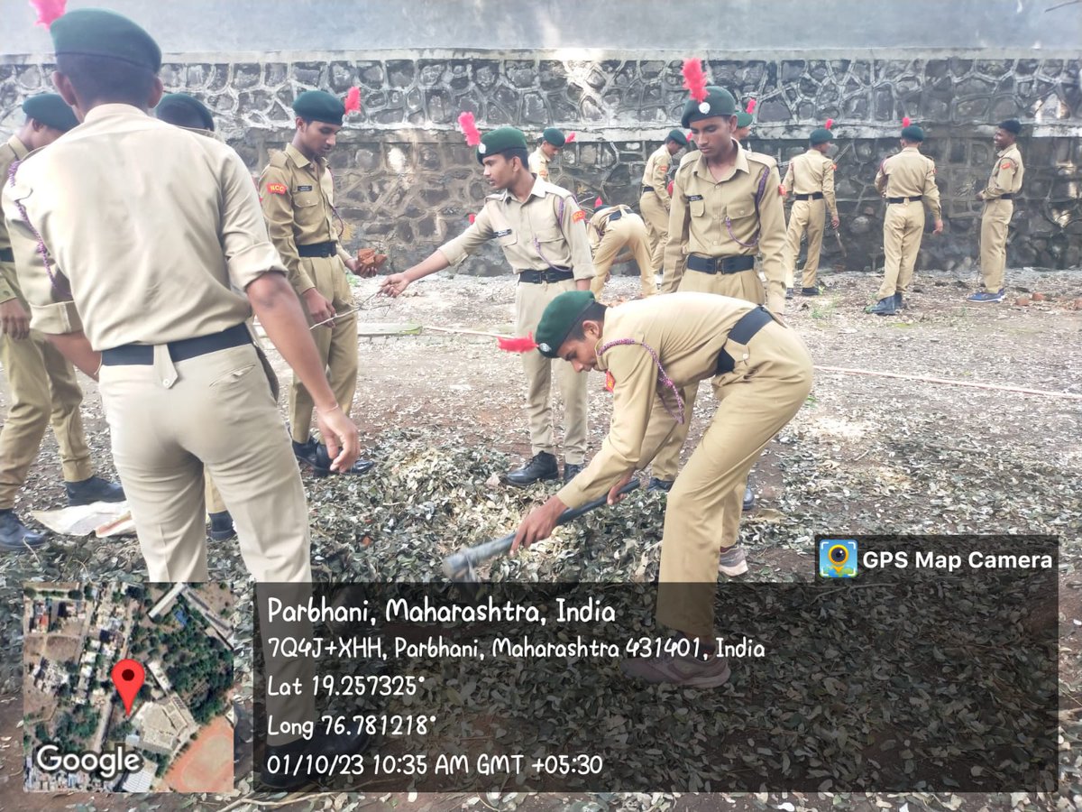 52 Mah Bn NCC Nanded.. 
Swachata hi Shewa event organised under Swach Bharat Sunder Bharat Cleanliness Drive by the cadets , PI Staff &amp; ANOs.
<a href="/ncc_dte/">Maharashtra NCC Dte</a>
#belimitless #IndependenceDay2023
<a href="/HQ_DG_NCC/">National Cadet Corps</a> <a href="/52_Mahnccbn/">Team 52 Mah Bn NCC Nanded</a> <a href="/NCC_Aurangabad/">Aurangabad NCC Gp</a> <a href="/ncc_dte/">Maharashtra NCC Dte</a> <a href="/gpsingh3para/">GP Singh</a> <a href="/PMOIndia/">PMO India</a> <a href="/rashtrapatibhvn/">President of India</a>