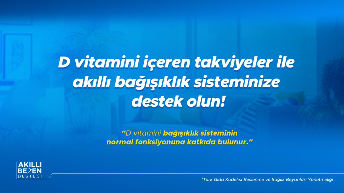 D vitamini içeren takviyeler ile akıllı bağışıklık sisteminize destek olun!

#Dinamis #BirEczacıMarkası #BitkiselTakviye #AkıllıBeden #Vitamin #Mineral #BesinTakviyesi #DVitamini #KVitamini #D3K2