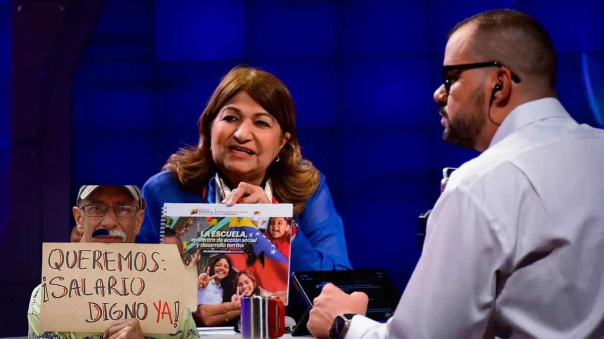 Raednure's tweet photo. Yo pensé que lo había visto todo en esta vida, pero no, viene la flamante ministra Yelitze Santaella y dice esto:

"El sector educativo «debe tener fe, tengan esperanza» pero aumento salarial NO HAY" 

Es decir: esperen sentados maestros para que no se cansen. https://t.co/qqqHh9IB0Y
