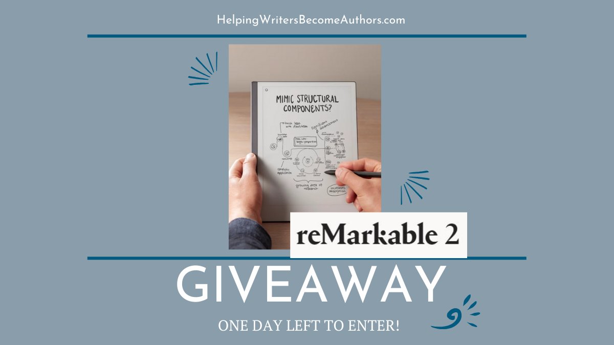 KMWeiland's tweet photo. Want to win a reMarkable 2 tablet? This is perfect for all your story notes, but today is your last day to enter! Scroll to the bottom of post for entry widget: https://t.co/qNPPjIkS6R 
#AmWriting #WritersLife #Writetip #writer #writerscommunity #writers #writerslife https://t.co/RL9vSYXOae