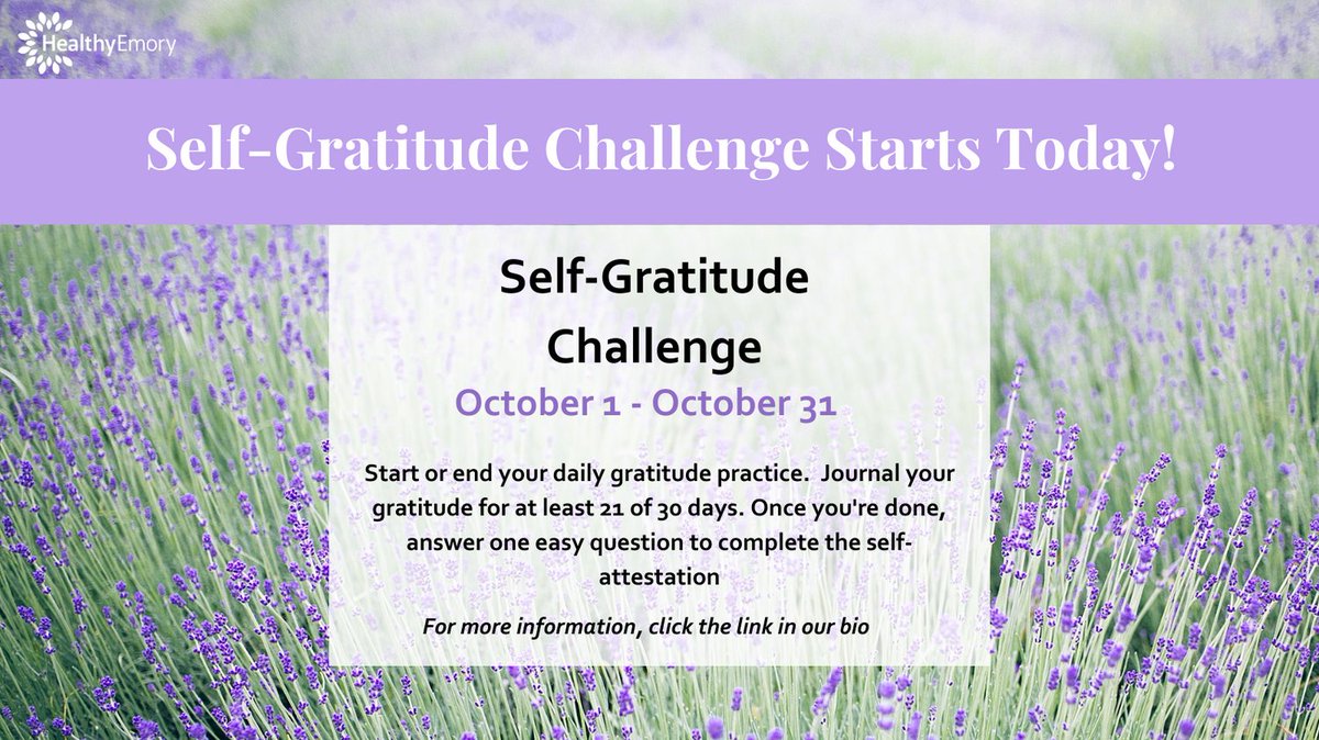 EmoryFSAP's tweet image. Focus on self-gratitude this month with Refresh From Stress! Click the link in our bio for more info.