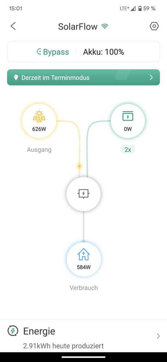 oberbula's tweet image. 15 Uhr und der Akku ist schon voll😎

#zendure #solarflow #balkonkraftwerk