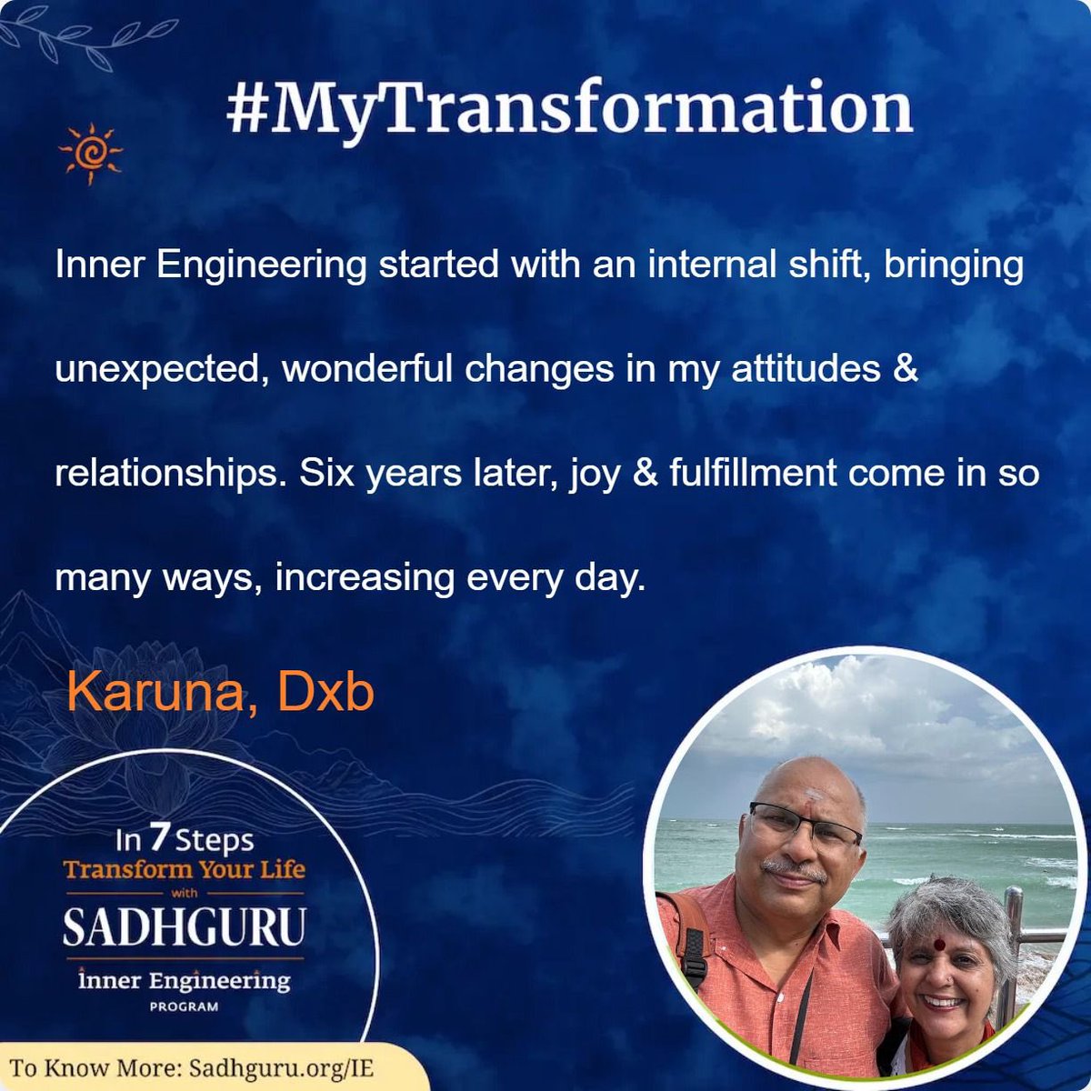 karuna_luthar's tweet photo. #MyTransformation #InnerEngineering https://t.co/Y63E2WqucS