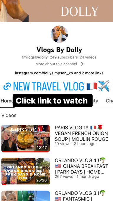 New travel vlog is up click link to watch 💕 https://t.co/MpnOf0z1dD https://t.co/hpmfBVyxvq