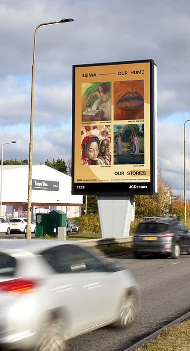 oreielle's tweet image. This #blackhistorymonth  my artwork will be on some billboards across the UK!!!!!  #HOMAGETOHOME