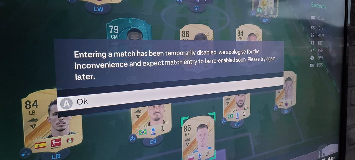 craigrabbitt's tweet photo. @EASPORTSFC  same issue all day 🫤😟😱 any update !!!!!!!!! https://t.co/SJJlmcYE3J