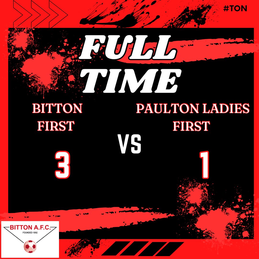 Bitton_Ladies's tweet photo. FT-Bitton First 3-1 Paulton

We advance to the next round of the @FACupWomens with a comfortable win over Paulton

Anna ⚽️⚽️
Georgia ⚽️

🔴⚪️🔴⚪️ https://t.co/eCp0mQnL6n