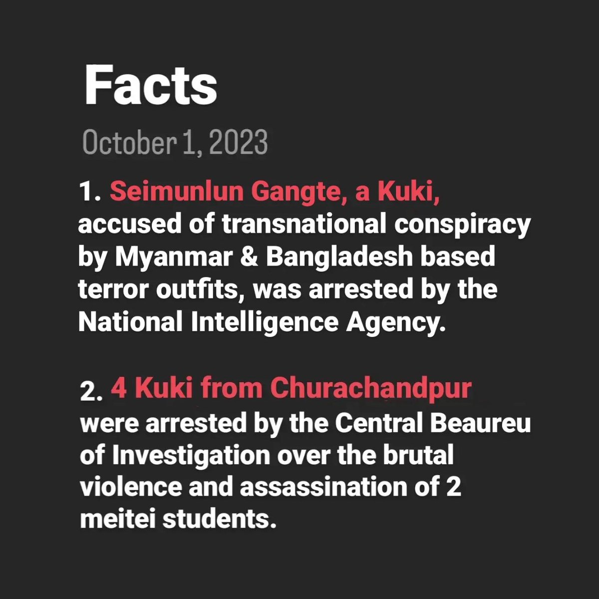 Let's stand with the truth, no victim card, no speculation, no twisted narrative. There is hard proof of outside influence. How long do we stand and watch? #protectindia #SaveManipur
