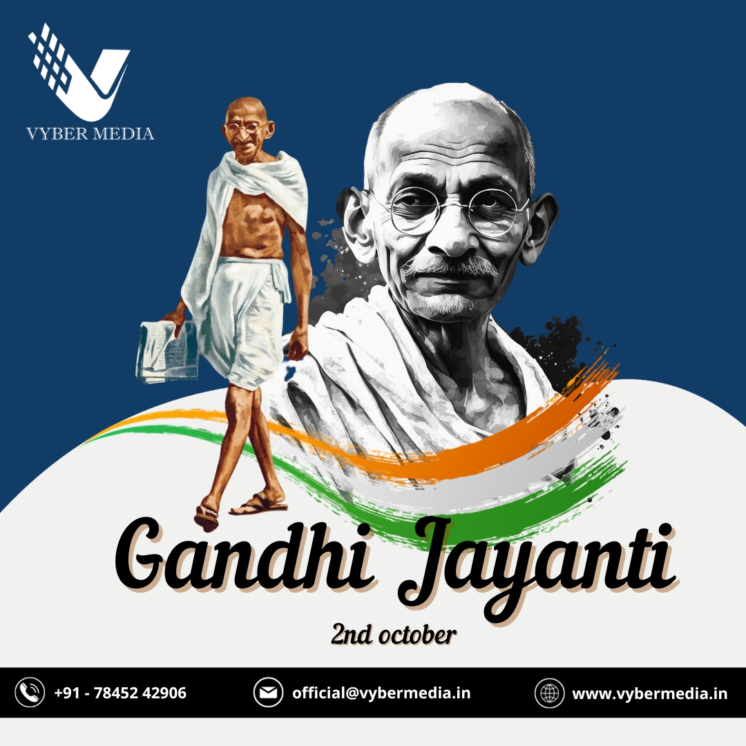 vyber_media's tweet photo. Remembering the Father of the Nation, Mahatma Gandhi, on his birth anniversary. Let's strive for a better world! 🌍🙏 #GandhiJayanti #RememberingGandhi #NonViolence #vybermedia #MarketingTips #SocialMediaSuccess #DigitalMarketingStrategies #OnlineAdvertising https://t.co/uEFrj46RuT