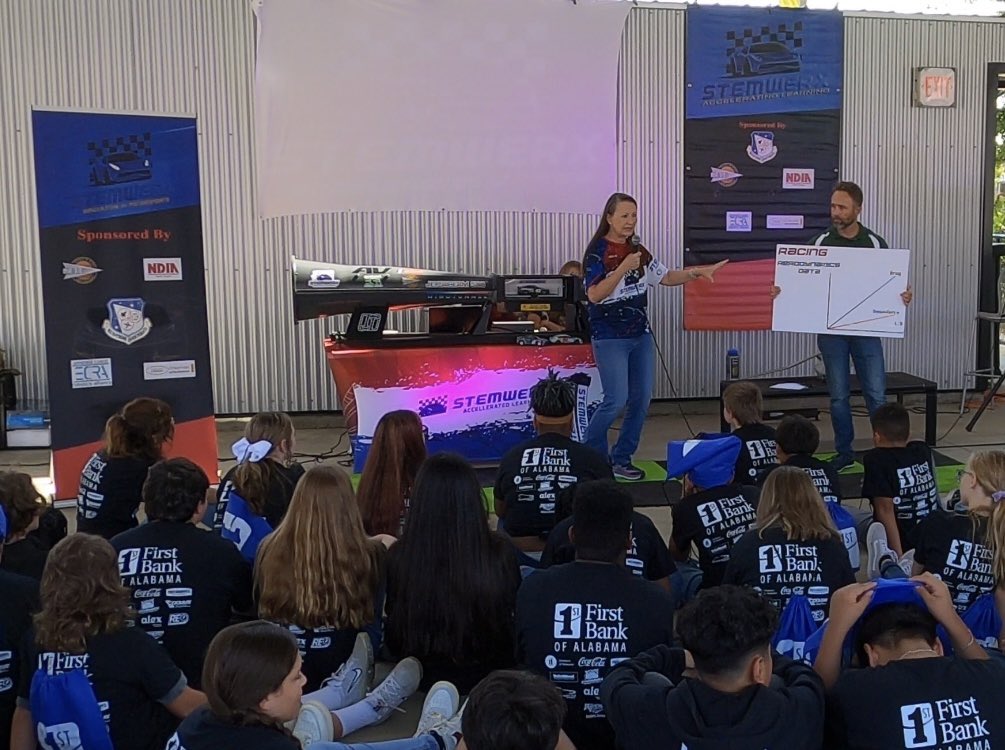 stemwerx's tweet photo. @TALLADEGA @FirstBankofAl @Greenpower_USA @rajahcaruth_ @GMSRacingLLC @stemwerx was proud to support #stemdays Thank you @TALLADEGA #AFRL @DAYTONA @aerovironment @NDIAToday https://t.co/9mYhB7J7mI