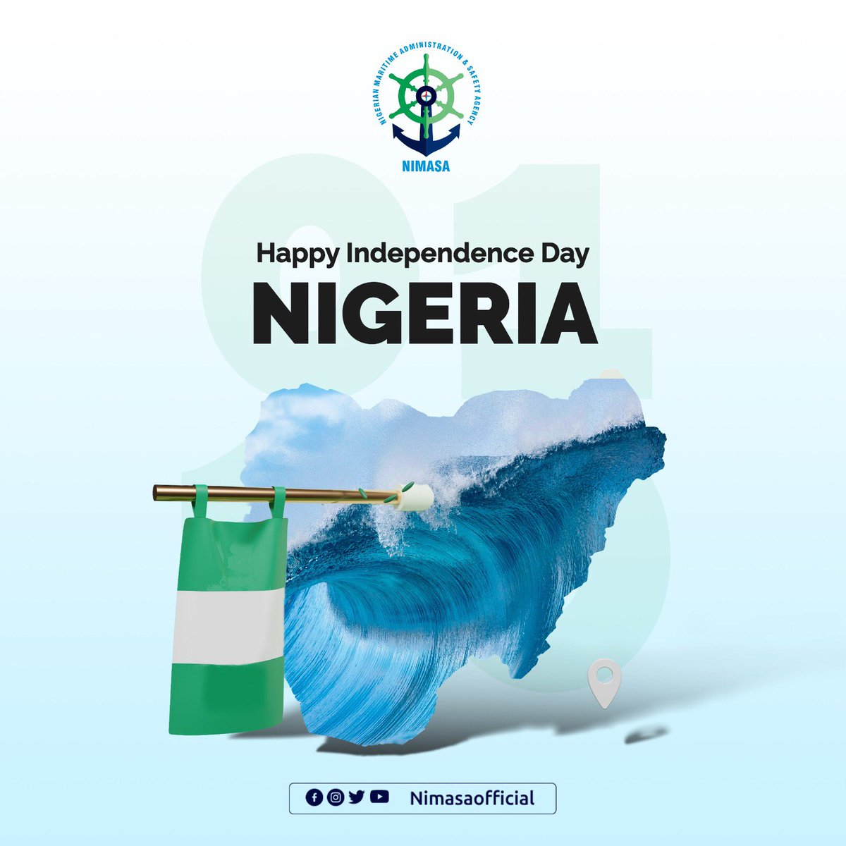 Today we at #TeamNIMASA join the rest of the world to celebrate #Nigeria on her Independence Day Celebration. #OnePeople #GreatNation.