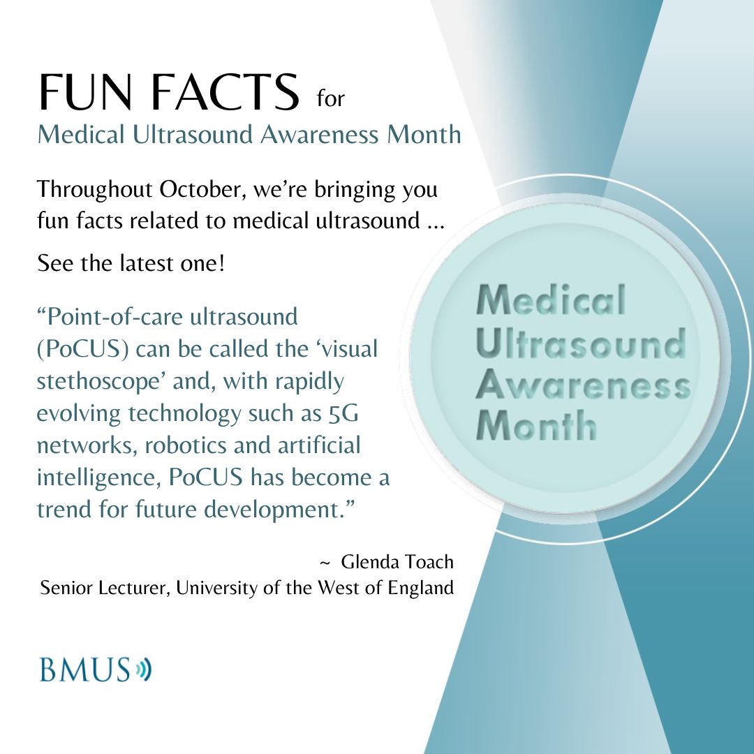BMUS_Ultrasound's tweet photo. All throughout October, we're celebrating #MUAM with a range of free #sonography resources PLUS fun facts. See more at https://t.co/aF6jEFbZUh https://t.co/HMu6gDpgj8