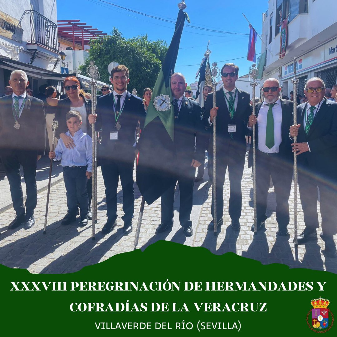 Una representación de hermanos de nuestra Hermandad ha participado en la  XXXVIII Peregrinación de Hermandades y Cofradías de la Veracruz <a href="/ConfratVeraCruz/">Confraternidad de la Vera Cruz</a> , que se ha celebrado durante este fin de semana en Villaverde del Rio (Sevilla) <a href="/VeracruzVde/">VeraCruz Villaverde</a>