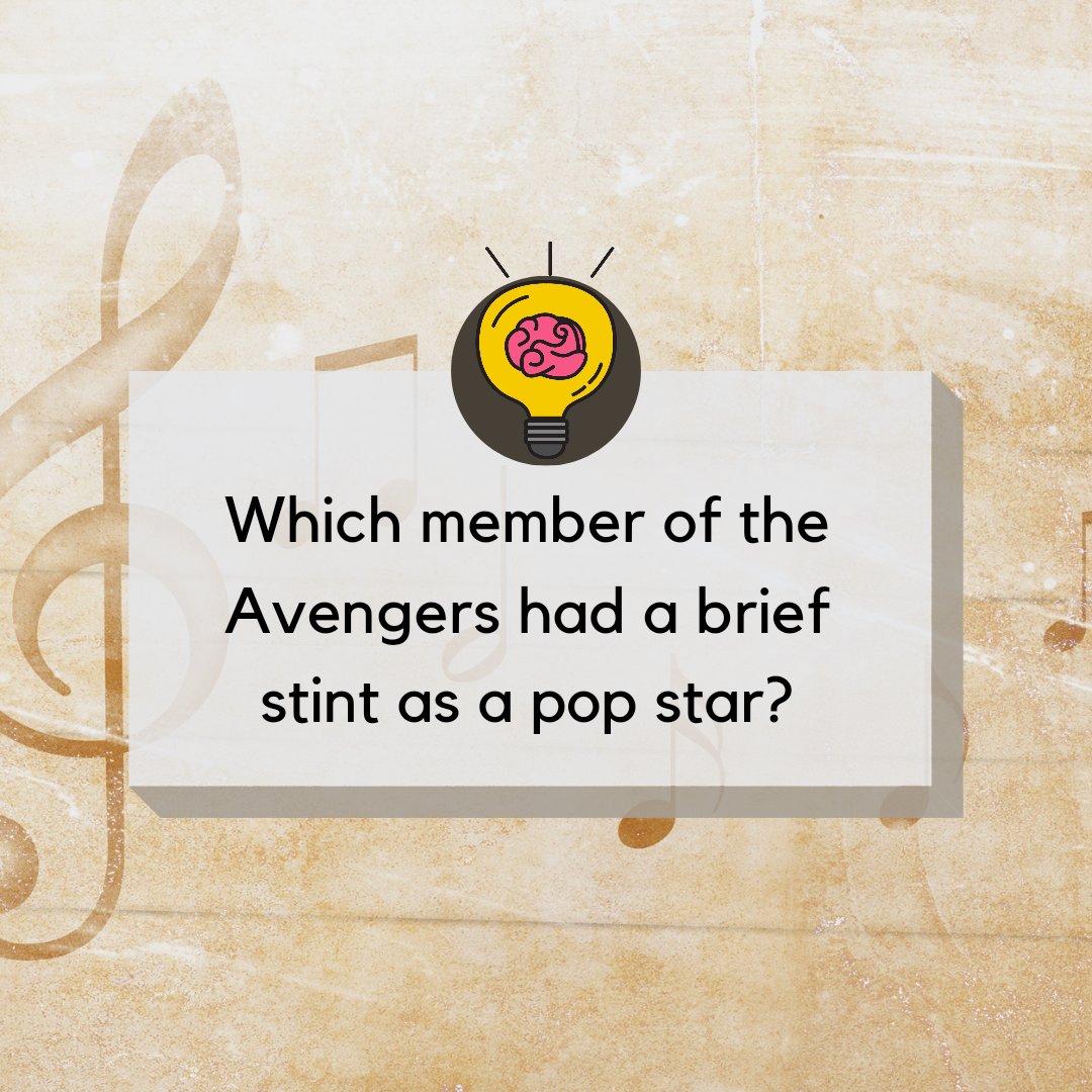 VinylExplosion's tweet image. Question: Which member of the Avengers had a brief stint as a pop star?

Answer: Brie Larson

#MusicTriviaChallenge #TriviaTunes #MelodyMasters#SoundtrackSecrets #NoteNerds #MusicTrivia