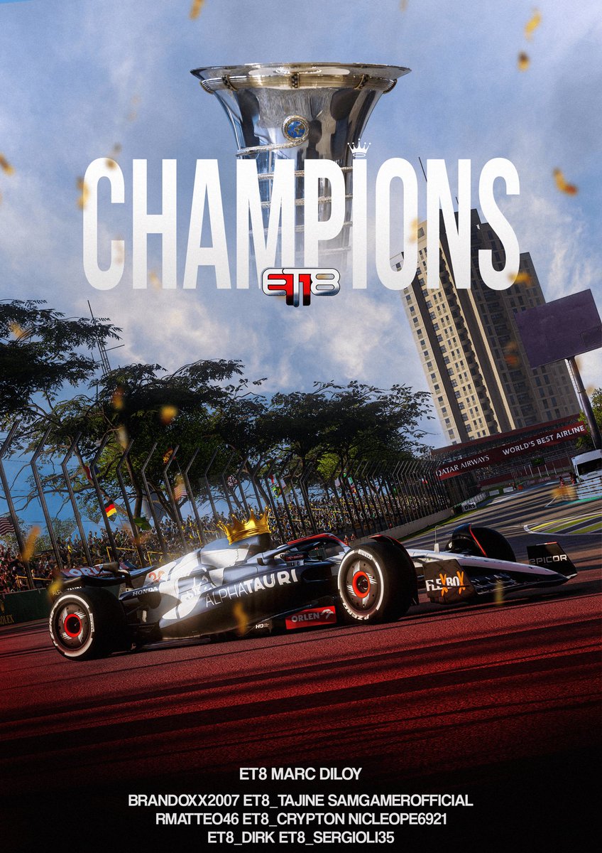 🏆 Season 3 Playstation Champions

A big congratulations to our Season 3 Champions <a href="/ET8eSports/">ET8</a> who snatched the lead from @OutplayedRacing in the final stages of the season with @NLR_Esports finishing 3rd just behind👏

An Eventful Season with lots of action👊🏼 

Season 4🔜

#EOR