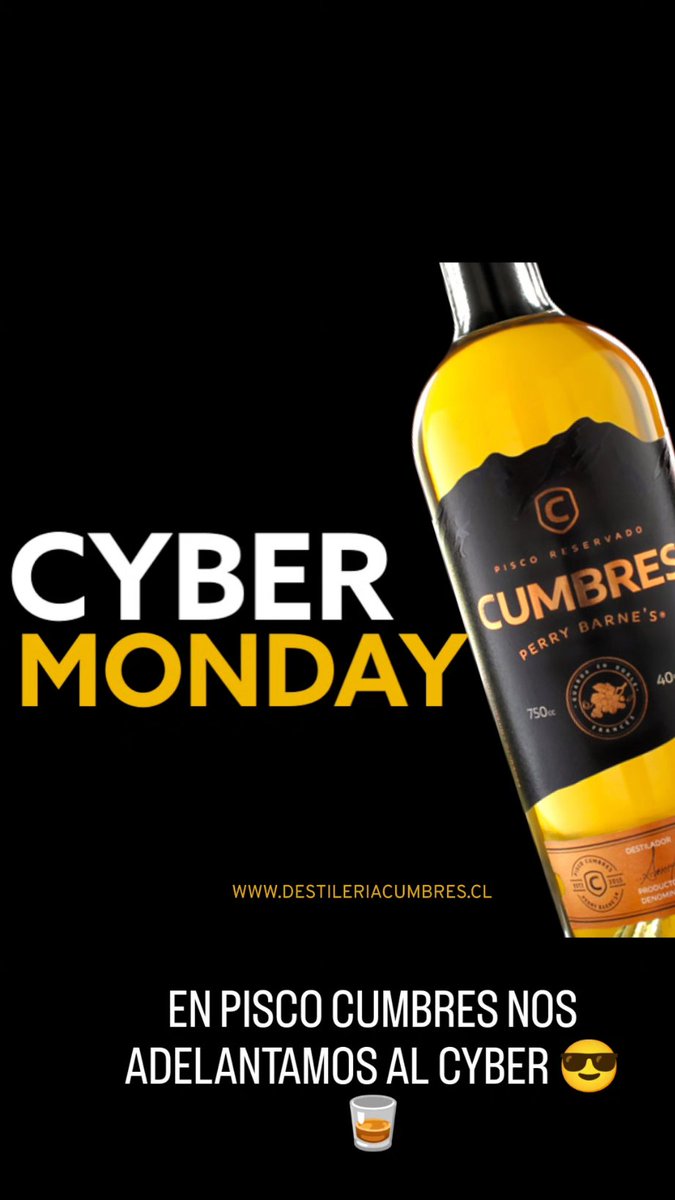 PiscoCumbres's tweet photo. Nos adelantamos al #CyberMonday  todos nuestros productos con Descuento.  😎😎 https://t.co/Yh2sfafYAz