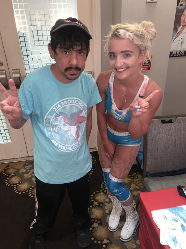 DasWonderGecko's tweet photo. Rocking the old school  Xia Brookside shirt with  @XiaBrookside #XiaBrookside #TheAngelOfTheRing #FlyWithBrookside #Stardom
#TheJawdroppers #SWETagTeamChampion #WooAH #ClubVenus #PWUWomensChampion #WomansWrestling
#IPWWomensChampion #WWENXT #NXTUK #WrestleBash2 https://t.co/ZNDzGJEDiT