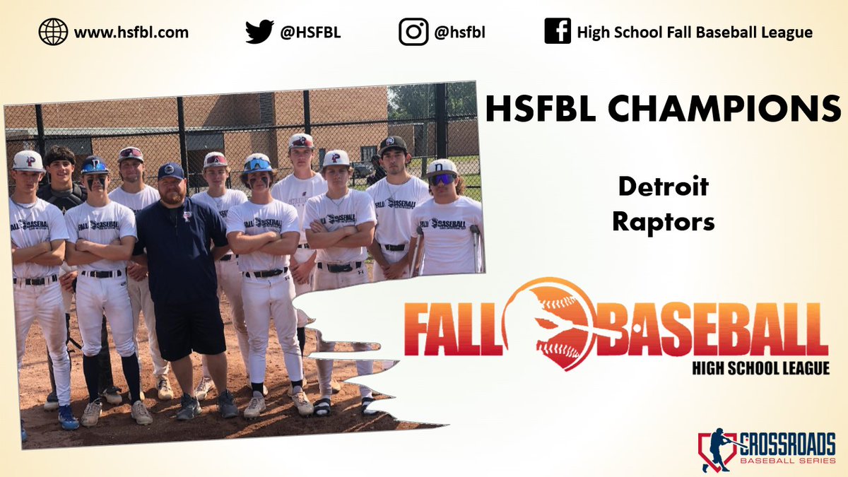 ⚾️🏆 𝙃𝙎𝙁𝘽𝙇 𝘾𝙝𝙖𝙢𝙥𝙞𝙤𝙣𝙨 🏆⚾️

Congratulations to the Detroit Raptors on their #HSFBL league championship!  

#DetroitFallBall