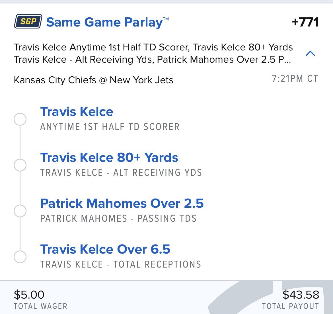 One of <a href="/Briannakay55/">B🌟</a> ‘s first sports bets made from her love for Taylor Swift and the Chiefs