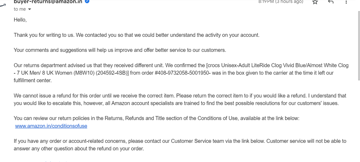 GGSalesforce's tweet photo. I ordered a product, i received the damaged item,I returned it.the delivery guy checks the product if it is the same before taking it back,now you are saying it's a different product. seller is lying?or its a miss from amazon
@amazonIN @AmazonHelp https://t.co/TMTTafIt0l