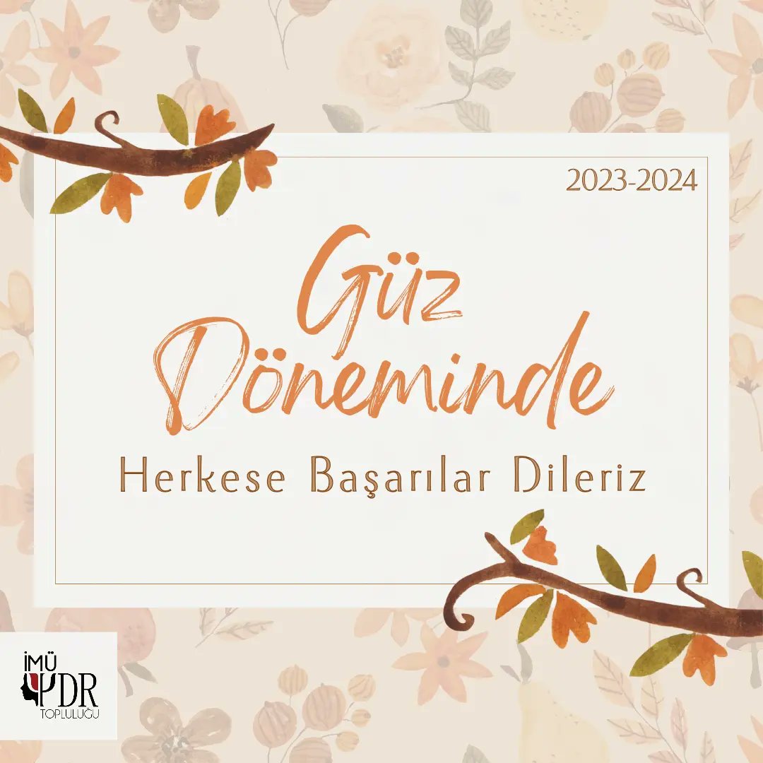 2023-2024 Eğitim-Öğretim Yılı Güz Döneminde herkese başarılar dileriz.🫶🏻💖✨