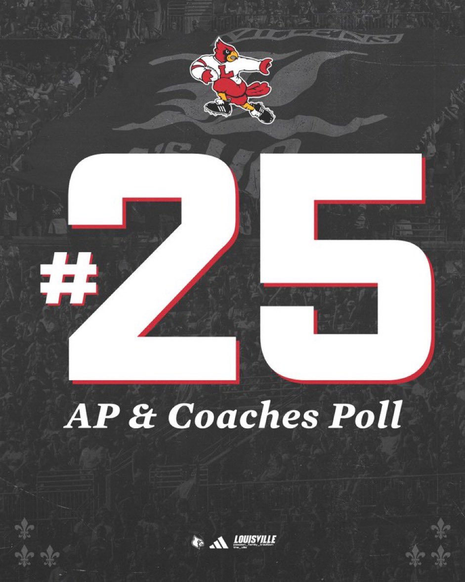 Louisville is ranked.