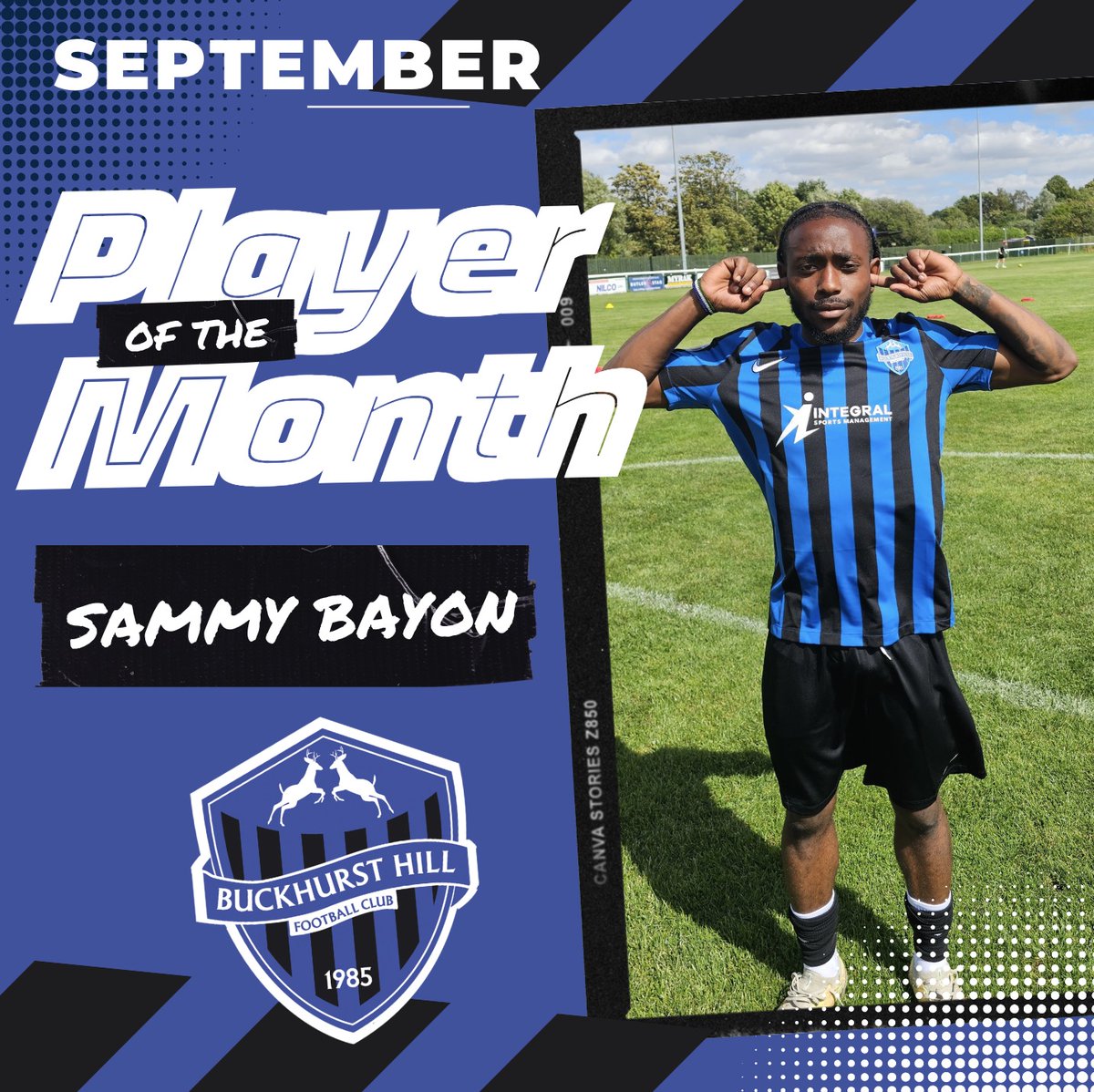 The Stags' Player of the Month for September is Sammy Bayon!
Well done Sammy, great consistency and an asset to the team...
#POTM #COYStags