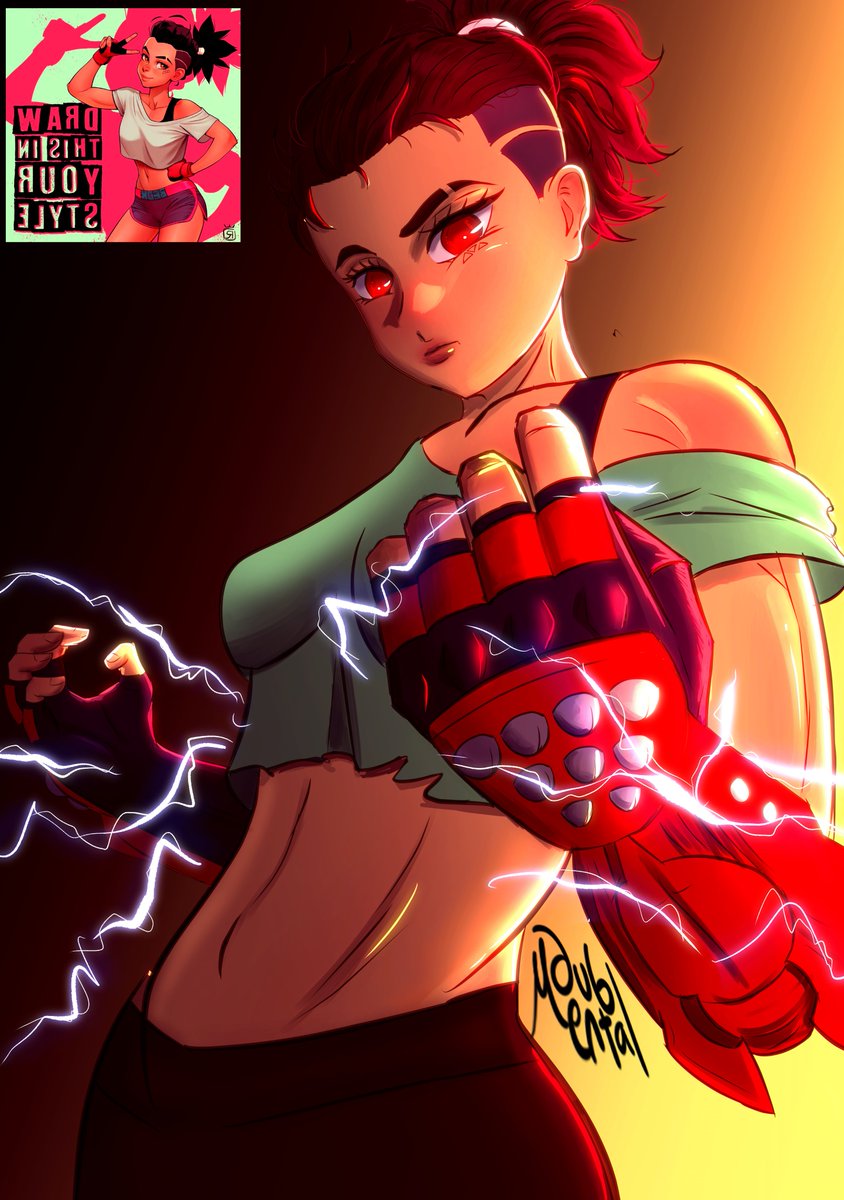 iiMarmore's tweet photo. @MathieuReyns
A #dtiys , its about Mathieu's MC. I got inspired by Jins's gloves from #Tekken. Hope you like it!  #anime #girl #rude #body #tough #punch #red #manga https://t.co/RzwpNLFM6W