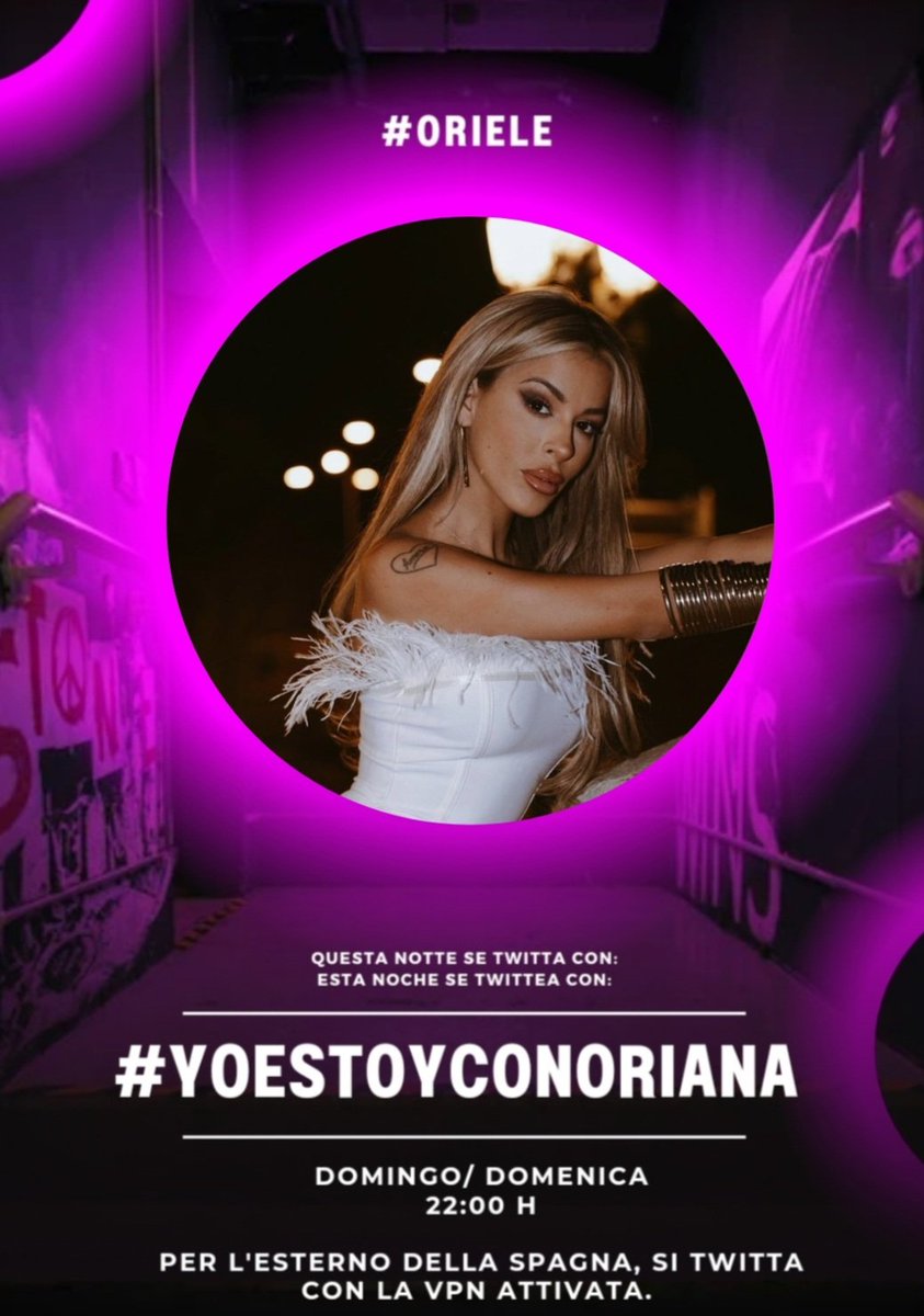 MeriMar22's tweet photo. 💥 IMPORTANTE 💥

Oggi sosteniamo tutti a Oriana e commentiamo con # YoEstoyConOriana e #oriele dalle 22:00 h https://t.co/v1oSXhg8NA