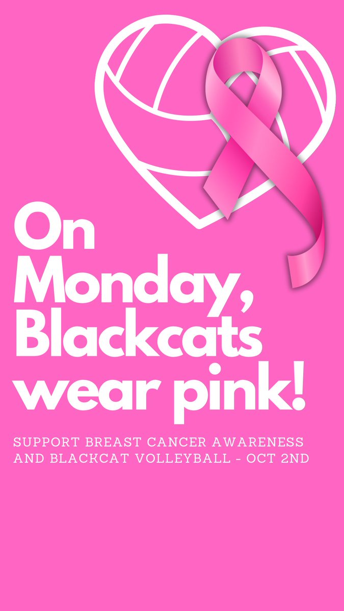 Support our <a href="/HerkyVolleyball/">Herculaneum Volleyball</a> for their annual Dig Pink game on Monday, Oct 2nd!!! Let’s fill the halls and the stands with pink to show our support!!! #catssupportingcats #wearetheblackcats