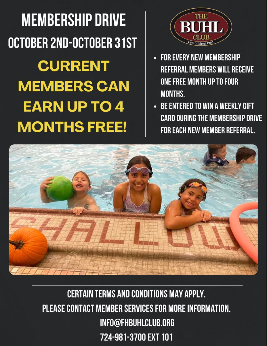 buhlclub's tweet image. 📣NOW IS THE TIME TO JOIN THE BUHL CLUB!💪
For the first time ever we are offering a PAY THE DAY membership special!