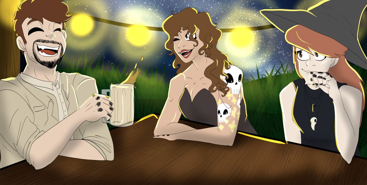 3BestiesPodcast's tweet photo. Our amazingly talented friend Dusk created this beautiful artwork for us! Thank you so much! https://t.co/E80u0jPeMc