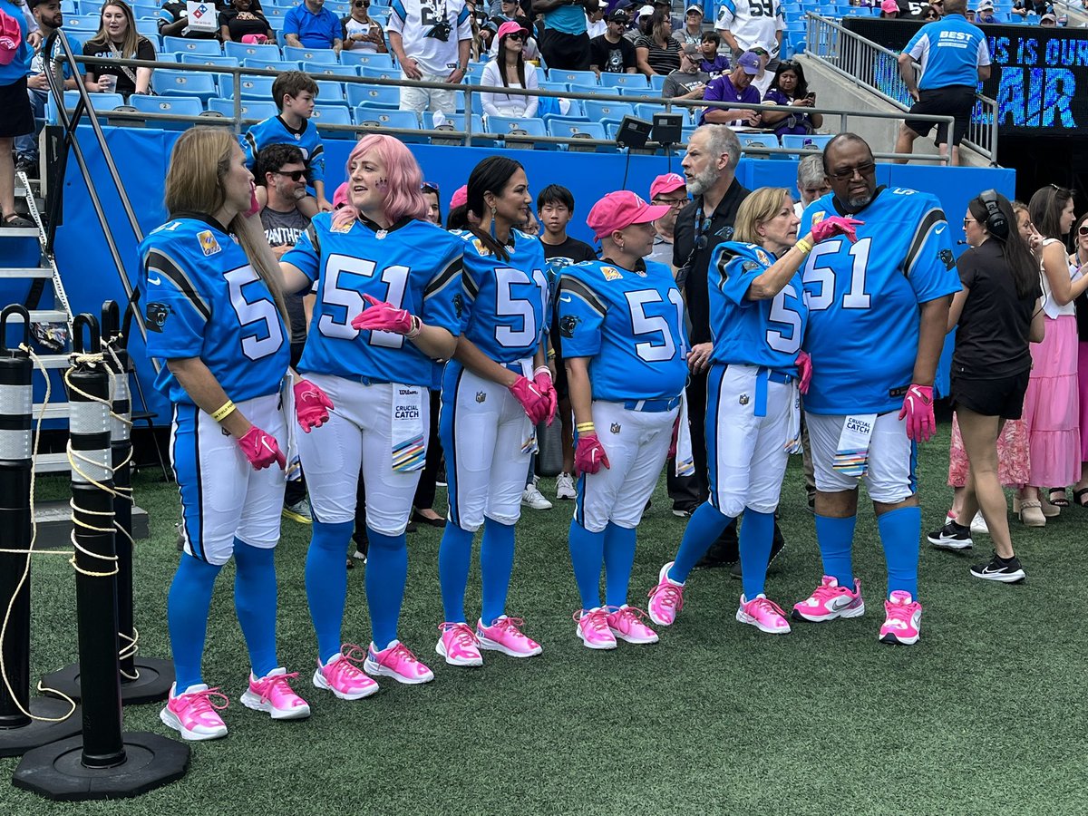GameDayCharlie's tweet image. The Carolina Panthers and the NFL bringing awareness to breast cancer and early detection with the Crucial Catch campaign. @ABC11_WTVD