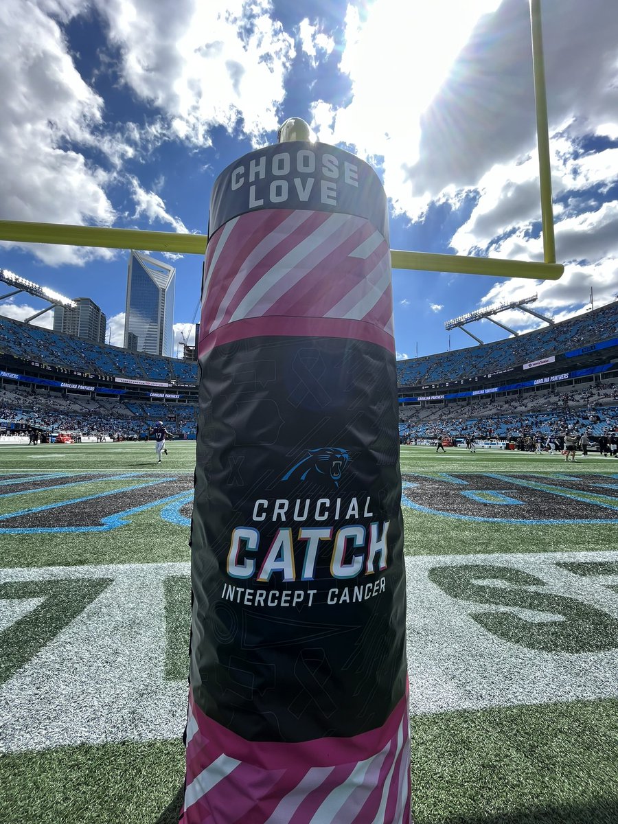 GameDayCharlie's tweet image. The Carolina Panthers and the NFL bringing awareness to breast cancer and early detection with the Crucial Catch campaign. @ABC11_WTVD