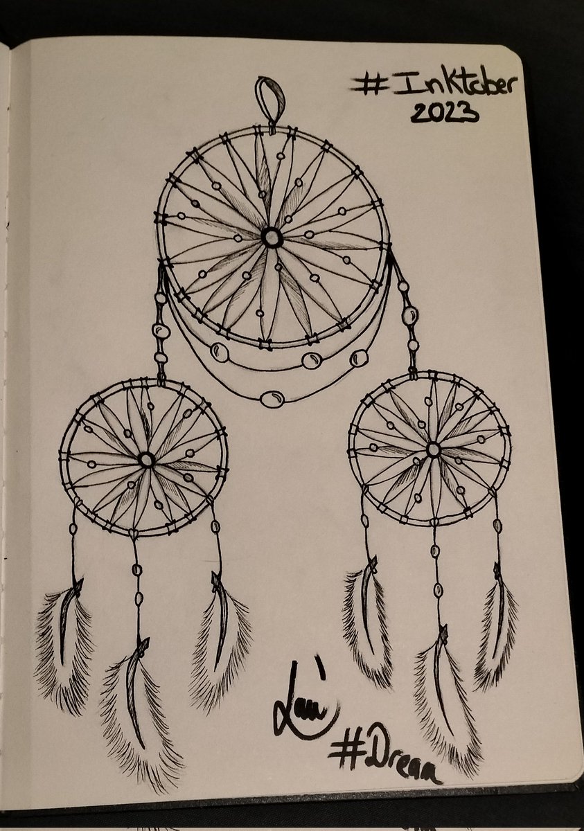 CLaurie62's tweet photo. C'est parti pour le #inktober2023 !
Le thème du jour est le rêve. Qui dit rêve dit attrape rêve chamanique avec ses jolies plumes 🥰
#inktoberday1 #inktober #inktoberdreams #dreams #reve #dreamcatcher #artoftheday #artist #drawork #draw #drawoftheday #blackandwhite #fabercastell https://t.co/Y1KrkEg4Kz