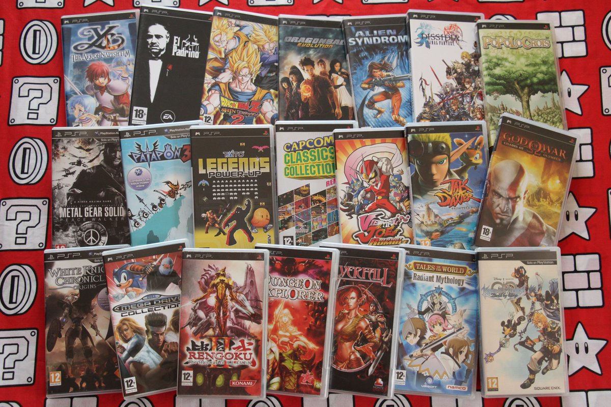 play_retro's tweet photo. Añadidos más de 40 juegos de Play Station PSP. Podéis verlos en este enlace:

https://t.co/yH1rDeXsPs

#playstation #psp #pspgames #retro #retrogaming #retrogames #eBay #eBaySeller #todocoleccion #Vinted #wallapop #dragonball #finalfantasy #jakanddaxter #GodofWar #kingdomhearts https://t.co/tHDLFkaQEv
