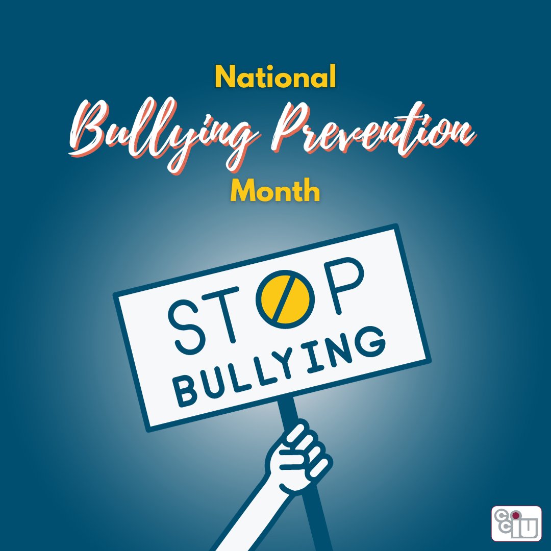 October is National Bullying Prevention Month! Join the CCIU and stand against bullying and cyberbullying by working together to raise awareness and promote kindness. Wear blue throughout the month to show your support! #CCIU24 #StompOutBullying