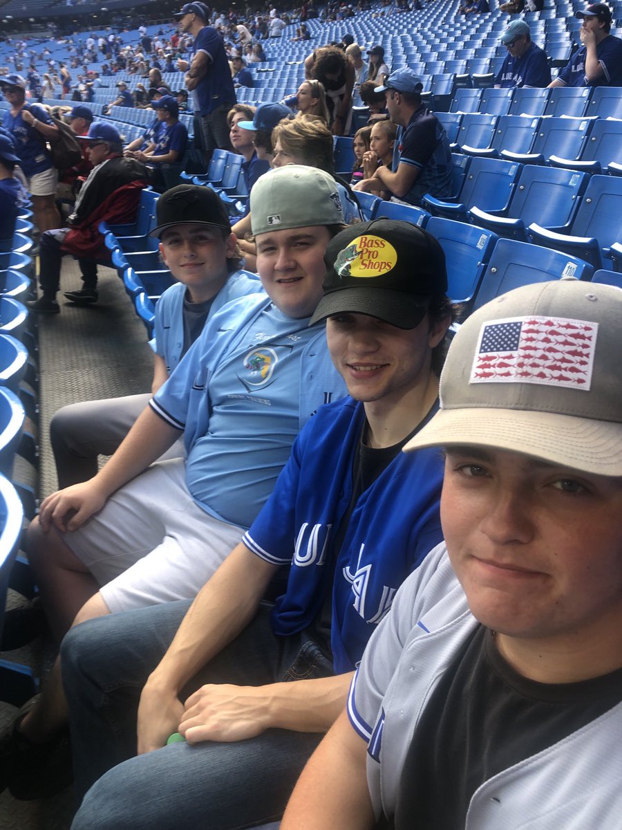At the Blue Jays game today with Patrick, Chase, Griffin and Jacob.  Go Jays Go!