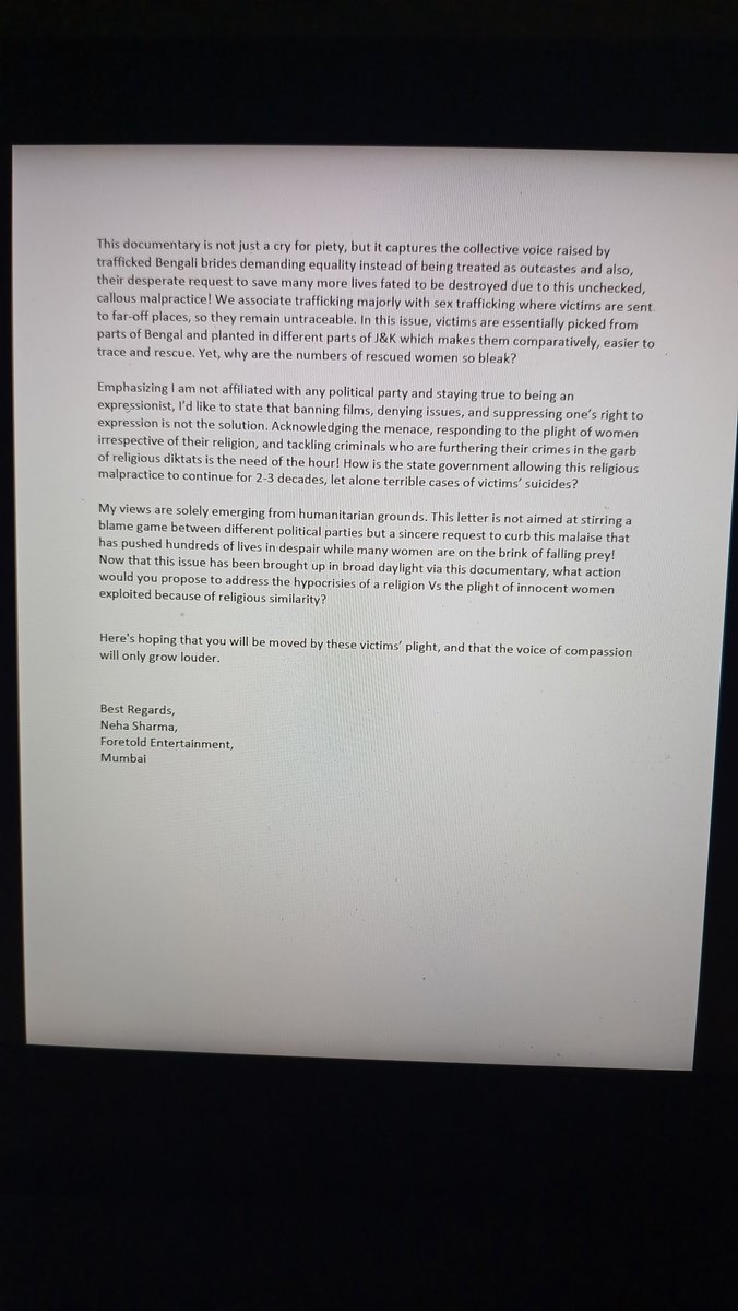 Know about this 'connect' between W. Bengal and J&amp;K? 'Nybruem - The Unsettled Shade' scratches beneath the surface. Will the issue get its visibility in TMC's protest tomm? Not the time to sit in denial, time for intervention, rightful action! Trailer: youtube.com/watch?v=FHhpNB…