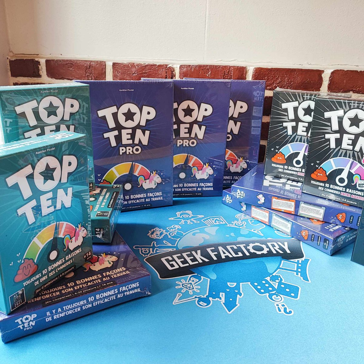 laGeekFactory's tweet photo. 𝗦𝘁𝗮𝗻𝗱 𝗷𝗲𝘂 - 𝗧𝗼𝗽 𝗧𝗲𝗻 𝗣𝗿𝗼 
Vos réunions pro manquent de fun ! On a la solution : Top ten pro idéal pour animer les réunions de tout type de façon ludique et unique.

#geekfactory #geekfactorynogent #toptenpro https://t.co/XLgtW2dz6G