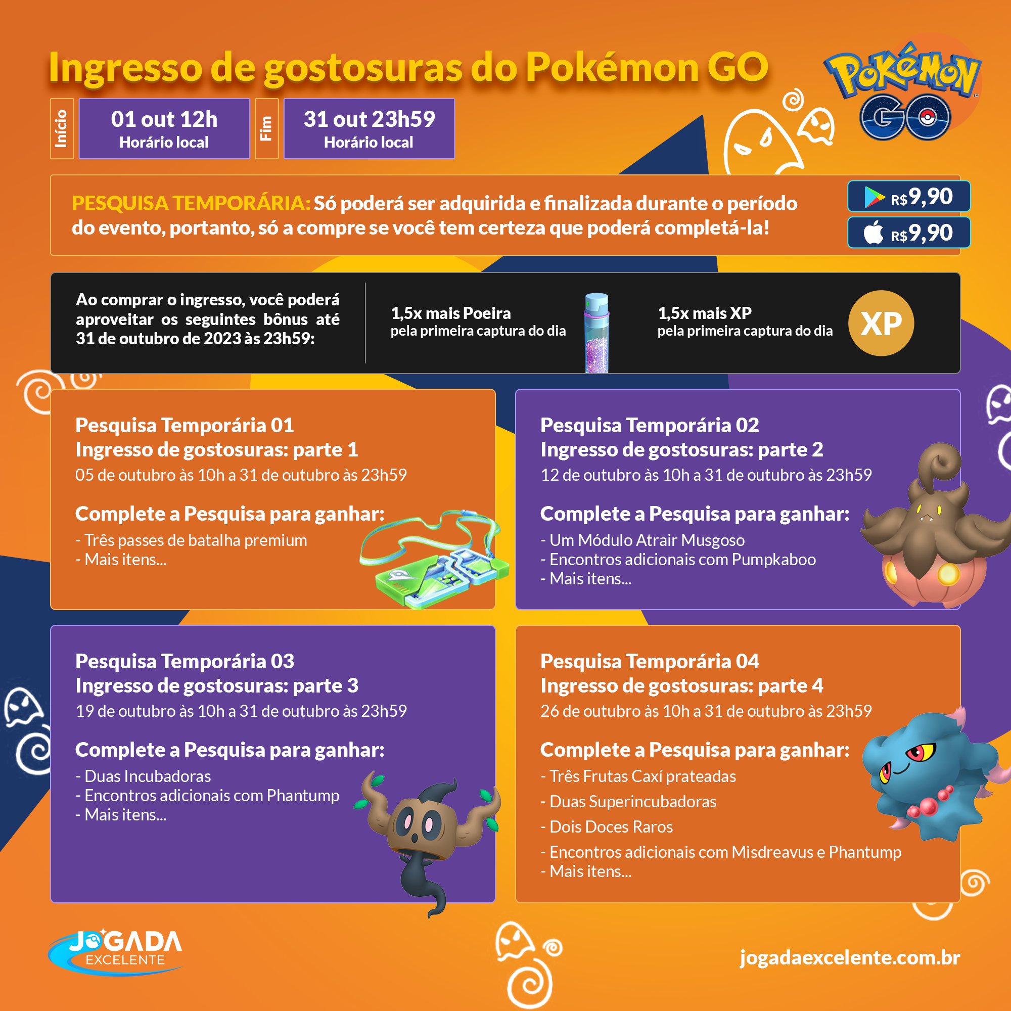 Pokémon GO - Eventos do Mês de Outubro de 2023