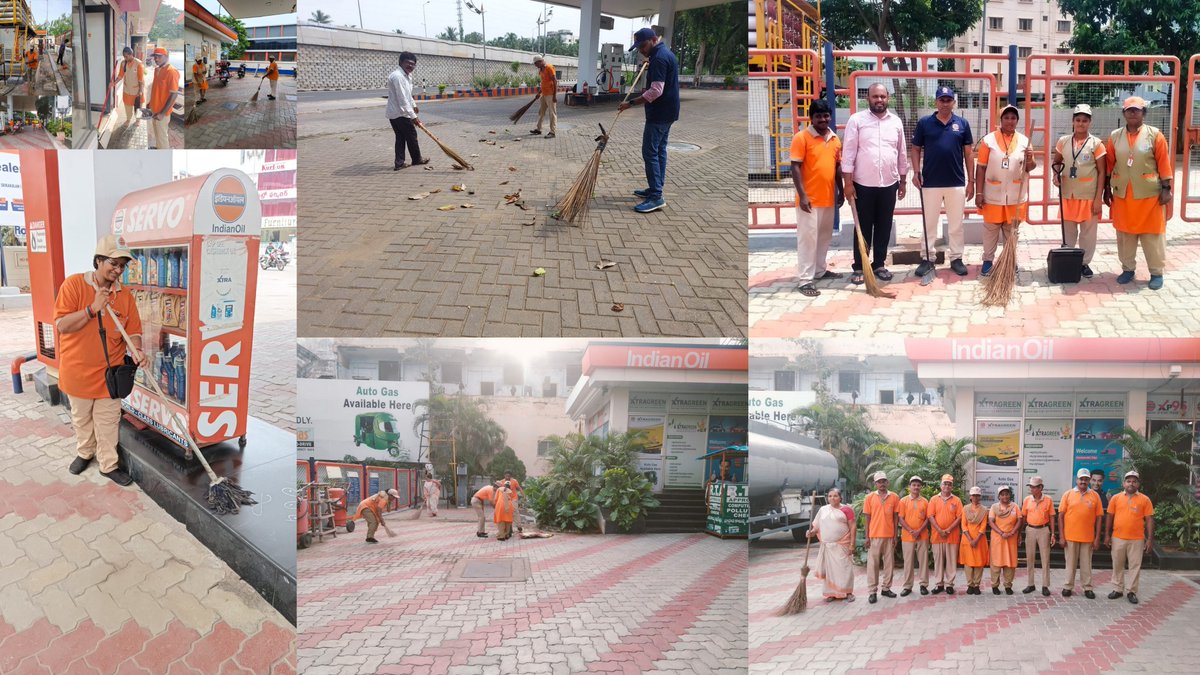 ioclvizagdo's tweet photo. Inspired by Prime Minister’s call for “Swachaata Hi Seva” campaign, Indian Oil Corporation Limited (IOCL), Visakha Divisional participated in #shramadaan for Swachaata cleanliness drive in IOCL retail outlets under Vishaka Division and cleaning of Rama Krishna beach, Vizag. https://t.co/3ASJ8SEwvH